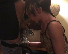 Giving my friends step dad a blowjob on camera