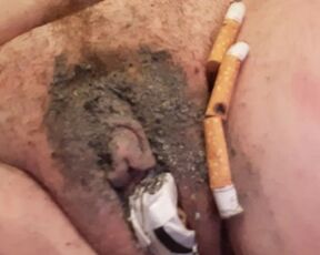 Ashtray and Trash Filled Pussy - A Slideshow of Stuffing My Cunt With Garbage and Cigarette Butts